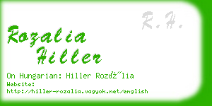 rozalia hiller business card